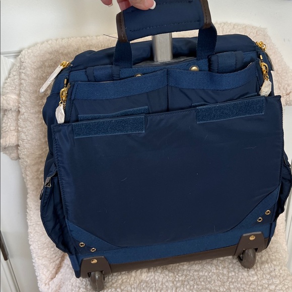 Stella McCartney Navy Rolling LeSportsac Traveler Rucksack Sky Bag. - Picture 9 of 11